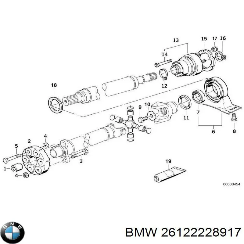 26122228917 BMW підвісний підшипник карданного валу