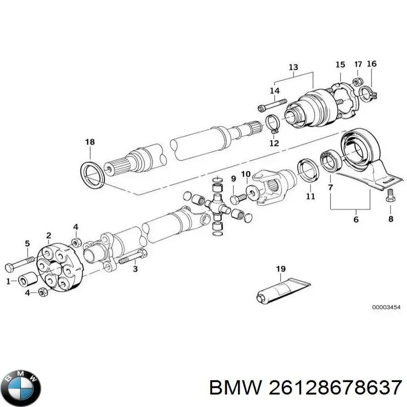 Підвісний підшипник карданного валу 26128678637 BMW