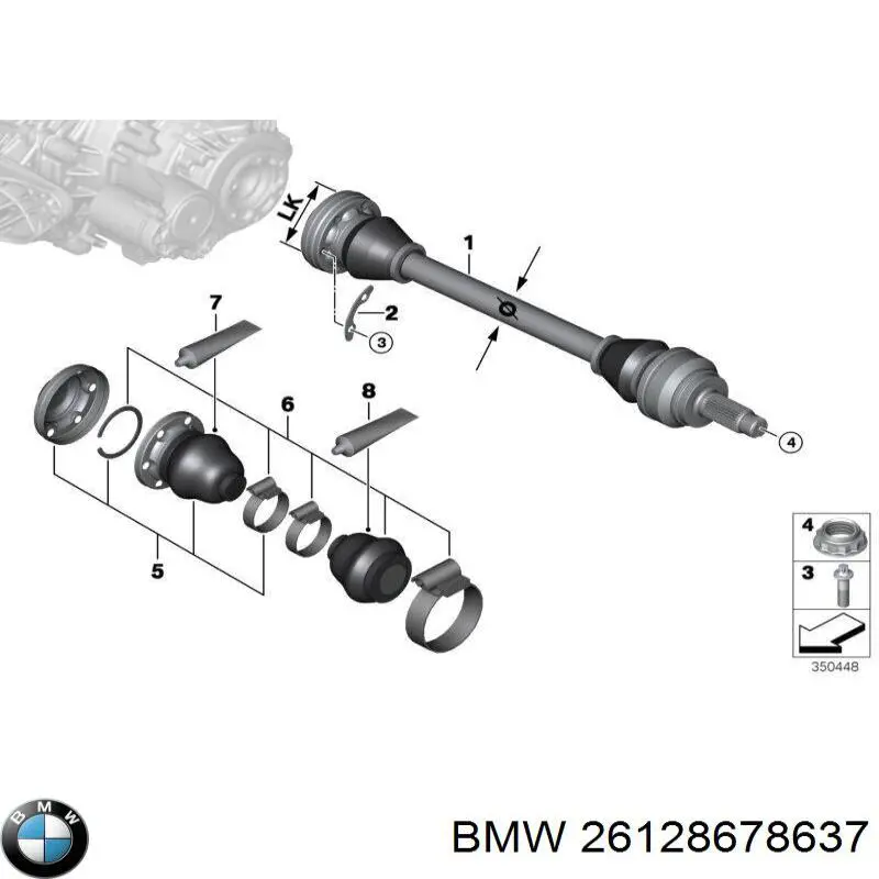 Купити 26128678637 BMW Підвісний підшипник карданного валу