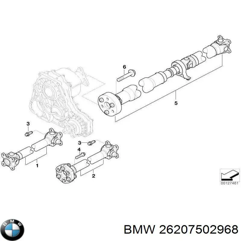 26207502968 BMW вал карданний, передній