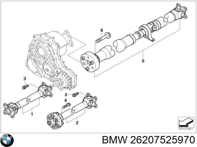Вал карданний переднього моста BMW 26207525970 ціна, від 122.08 USD