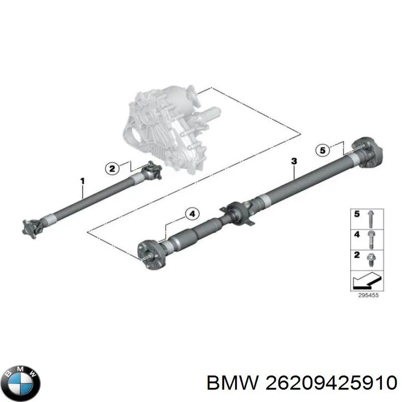 Вал карданний переднього моста BMW 26209425910 ціна, від 50.67 USD