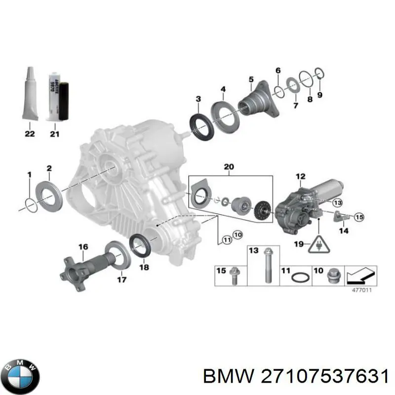 27107537631 BMW Прокладка кришки горловини, маслозаливної