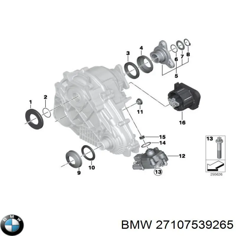 Сальник роздавальної коробки, задній вихідний BMW 27107539265 ціна, від 6.97 USD