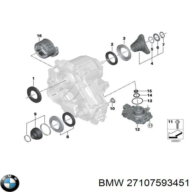 Купити 27107593451 BMW Прокладка кришки горловини, маслозаливної