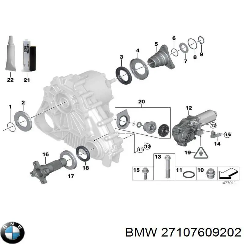 Купити 27107609202 BMW Прокладка кришки горловини, маслозаливної