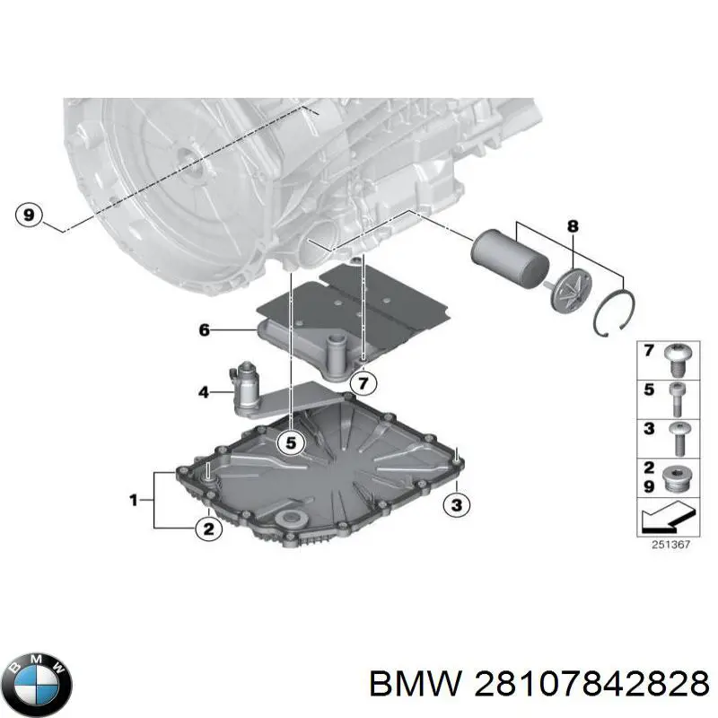 Купити 28107842828 BMW Масло і фільтр в коробку автомат 