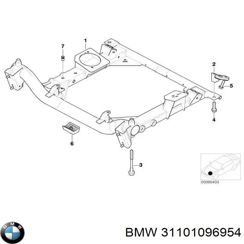 Купити 31101096954 BMW Підрамник передній