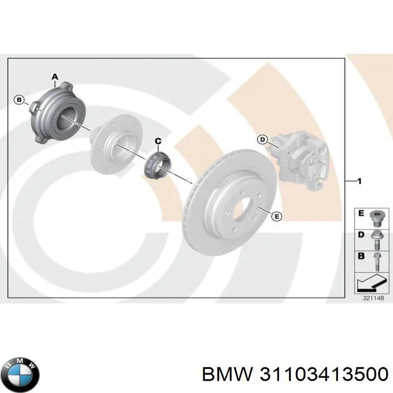 Болт кріплення передньої кульової опори до цапфи Posterparts BB2496 ціна, від 4.81 USD
