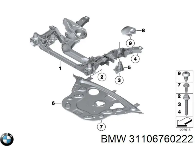 31106760222 BMW Болт переднього важеля