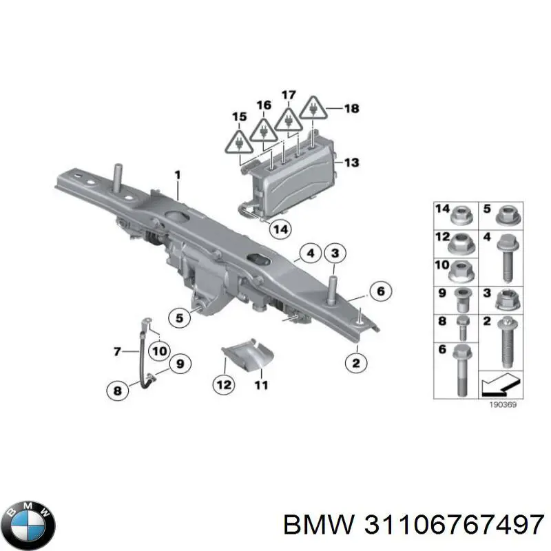 31106767497 BMW Болт переднього важеля