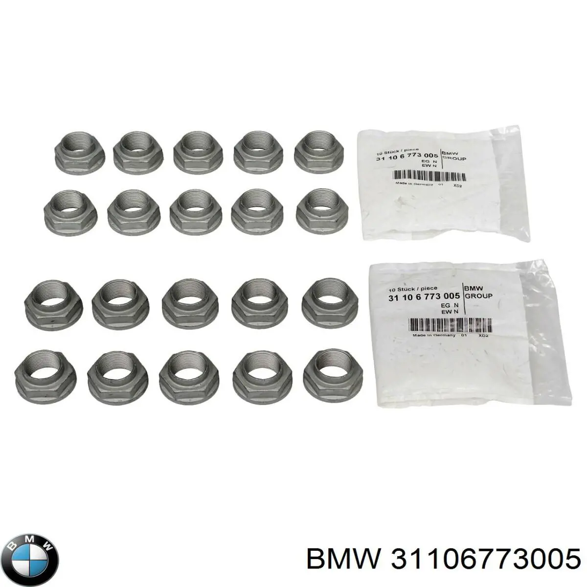 Гайка маточини передньої BMW 31106773005 ціна, від 10.66 USD