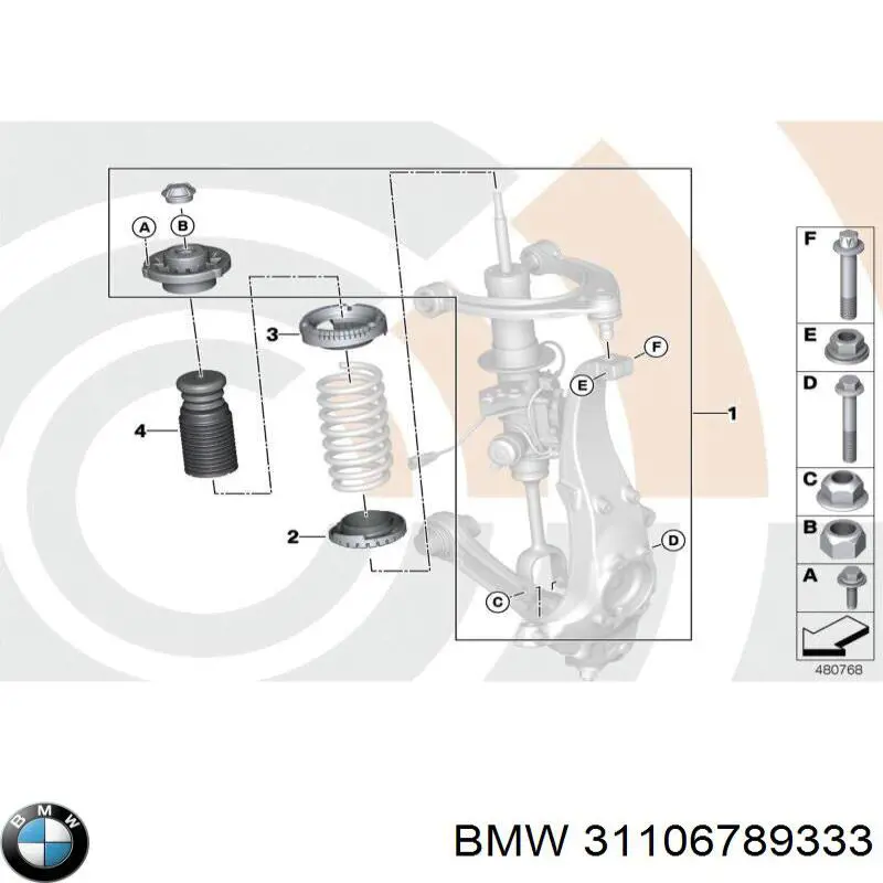 Купити 31106789333 BMW Важіль передньої підвіски верхній, лівий/правий