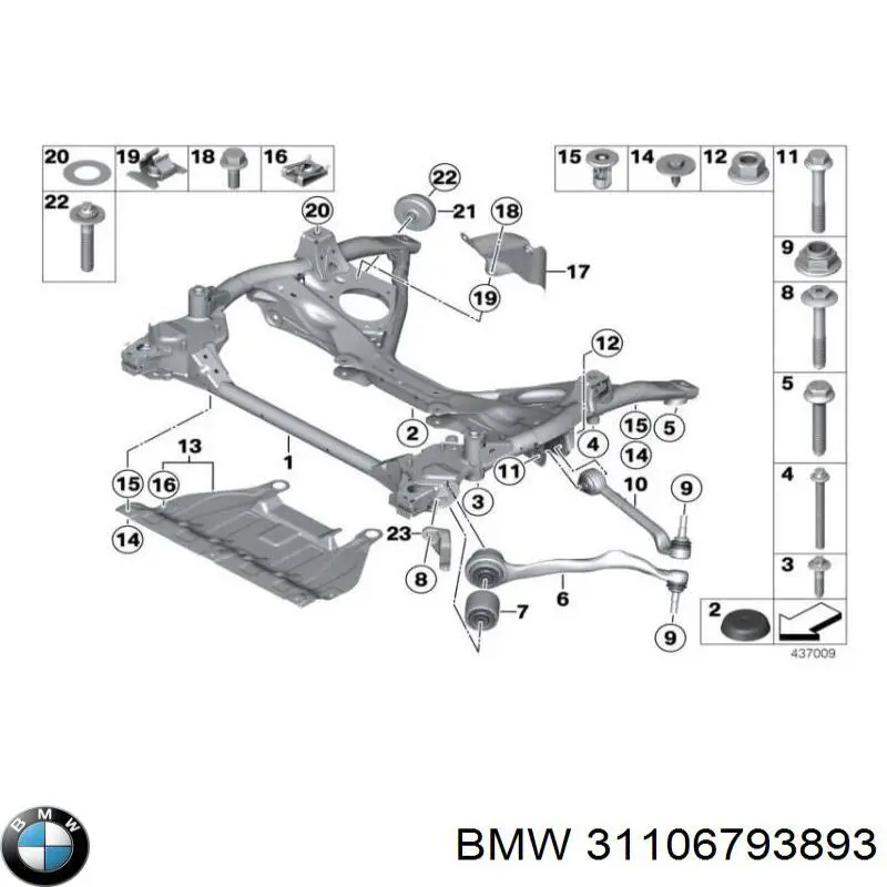 Підшипник маточини задньої BMW 31106793893 ціна, від 3.55 USD