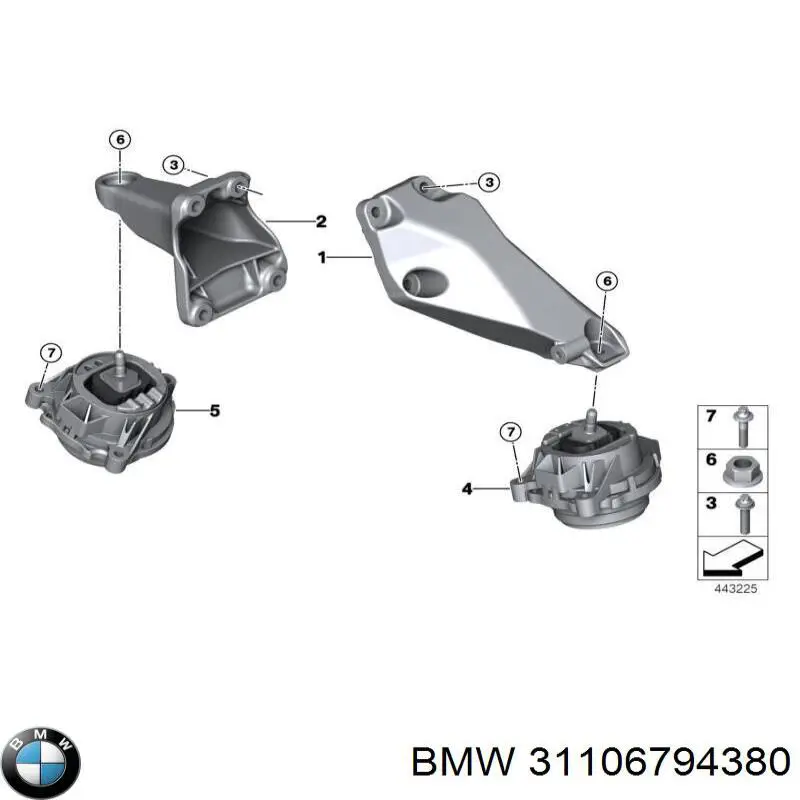 Болт головки блока циліндрів, ГБЦ 31106794380 BMW