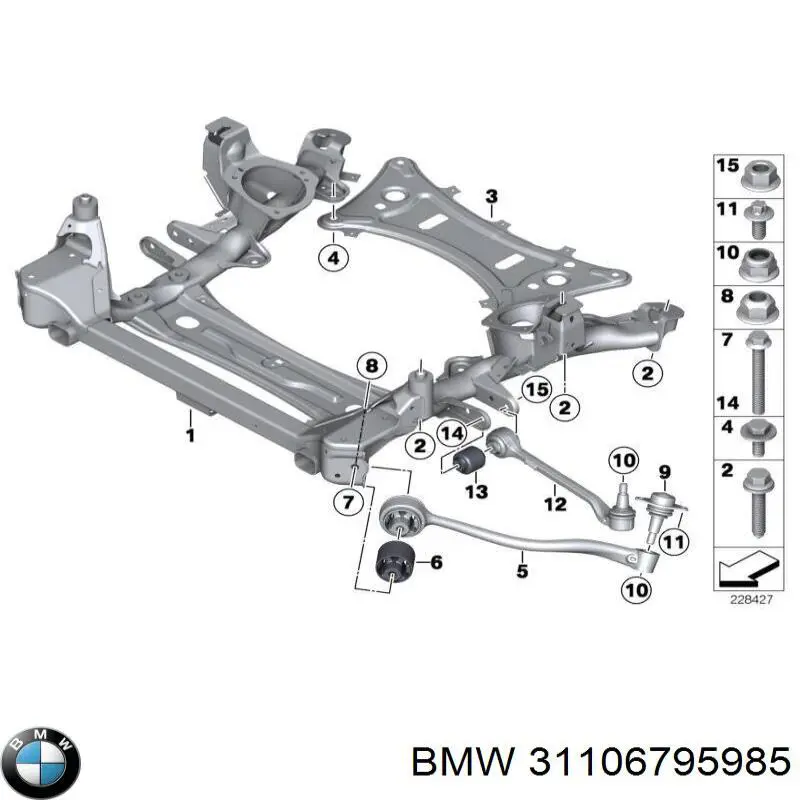 Болт переднього важеля, нижнього 31106795985 BMW