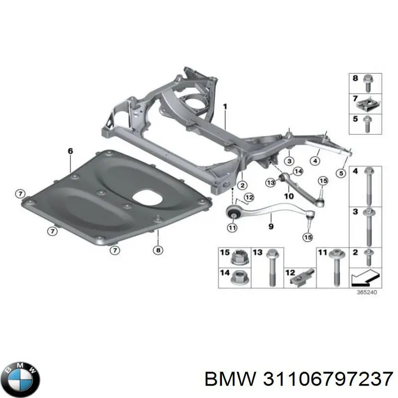 Болт переднього важеля, нижнього BMW 31106797237 ціна, від 6.09 USD