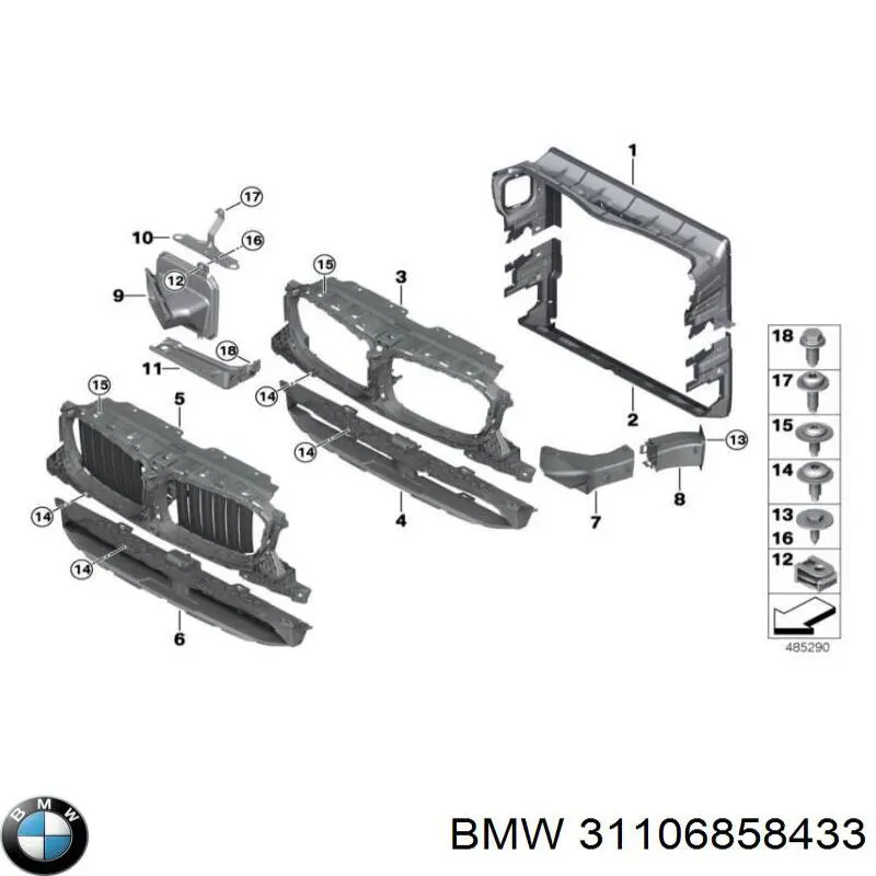 Болт переднього важеля, нижнього 31106858433 BMW