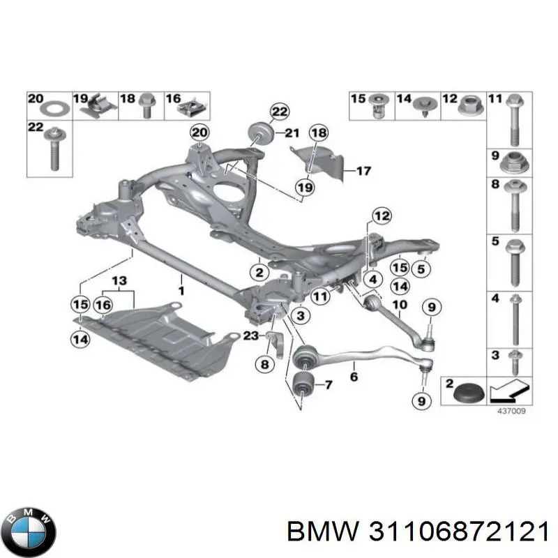 Купити 31106872121 BMW Підрамник передній