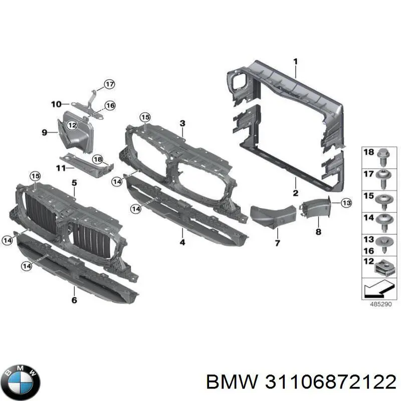 Підрамник передньої підвіски BMW 31106872122 ціна, від 759.97 USD