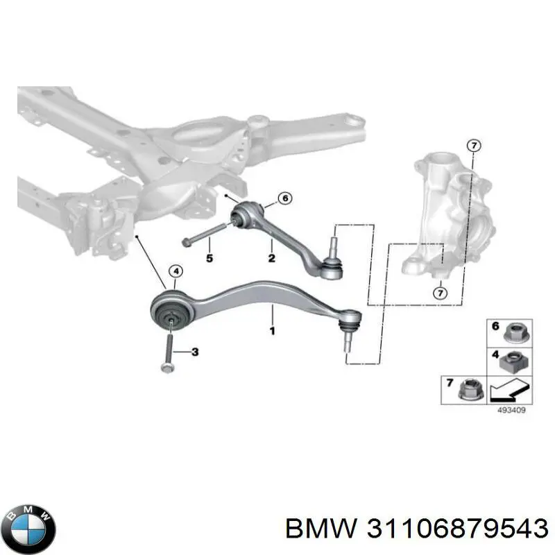 31106879543 BMW Поперечний важіль