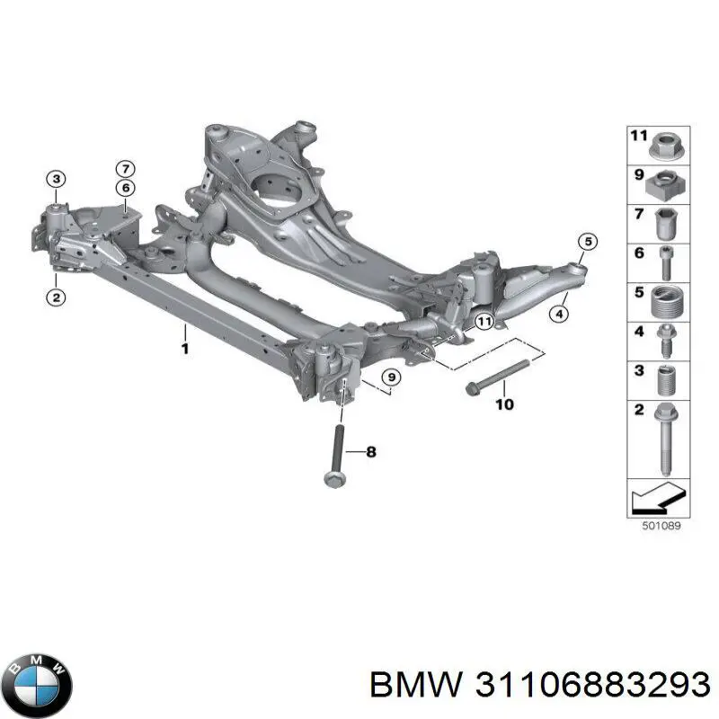 Підрамник передній 31106883293 BMW