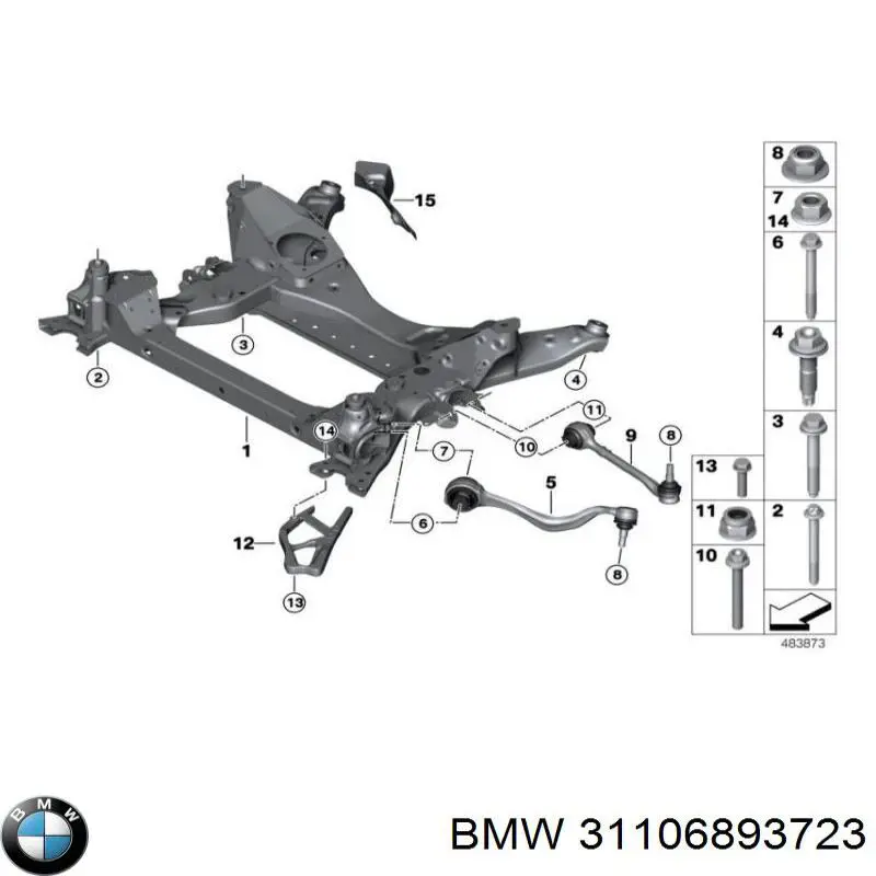 31106893723 BMW Поперечний важіль
