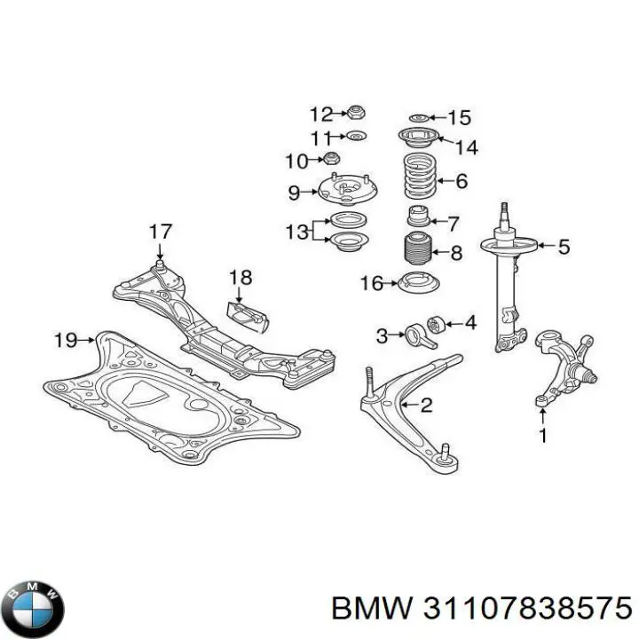31107838575 BMW Сайлентблок переднього нижнього важеля