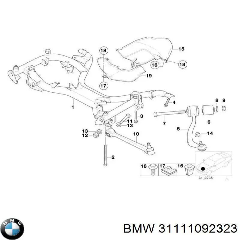 Купити 31111092323 BMW Підрамник передній