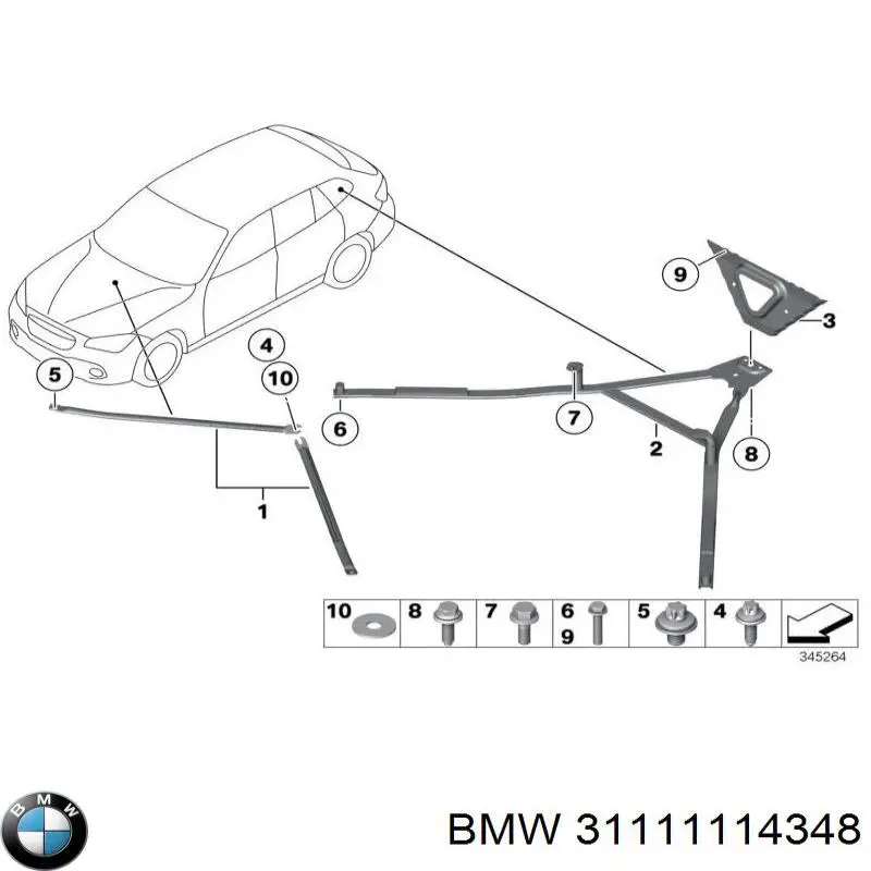 Шайба форсунки верхня 31111114348 BMW