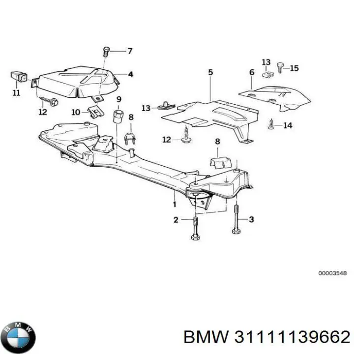 Балка передньої підвіски, підрамник на BMW 8 (E31)
