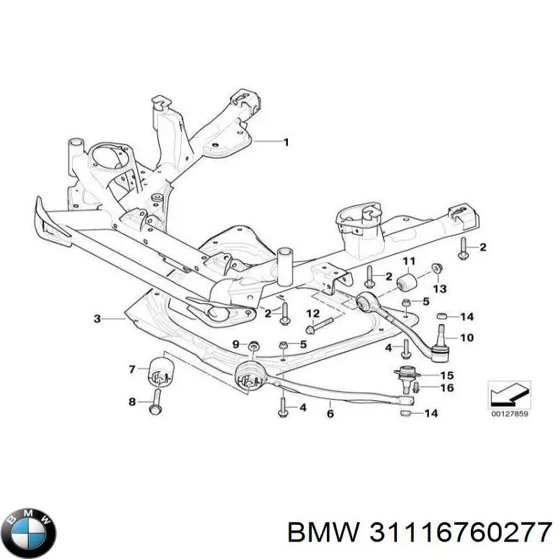 Підрамник передньої підвіски BMW 31101095578 ціна, від 50.68 USD