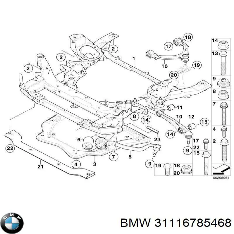 Купити 31116779358 BMW Підрамник передній
