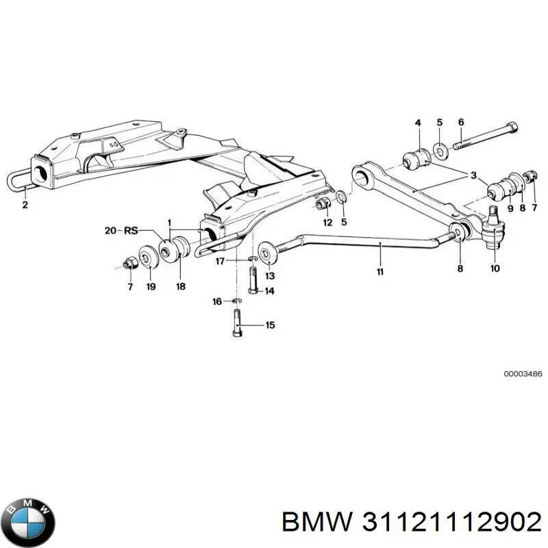 Купити 31121112902 BMW Сайлентблок передньої підвіски