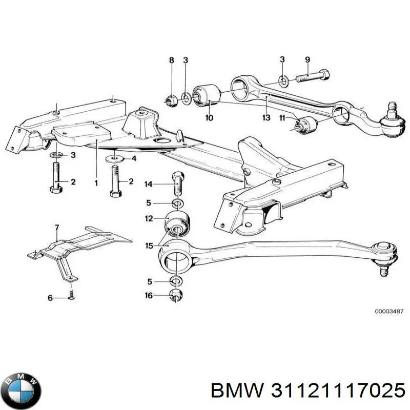 31121117025 BMW сайлентблок переднього нижнього важеля