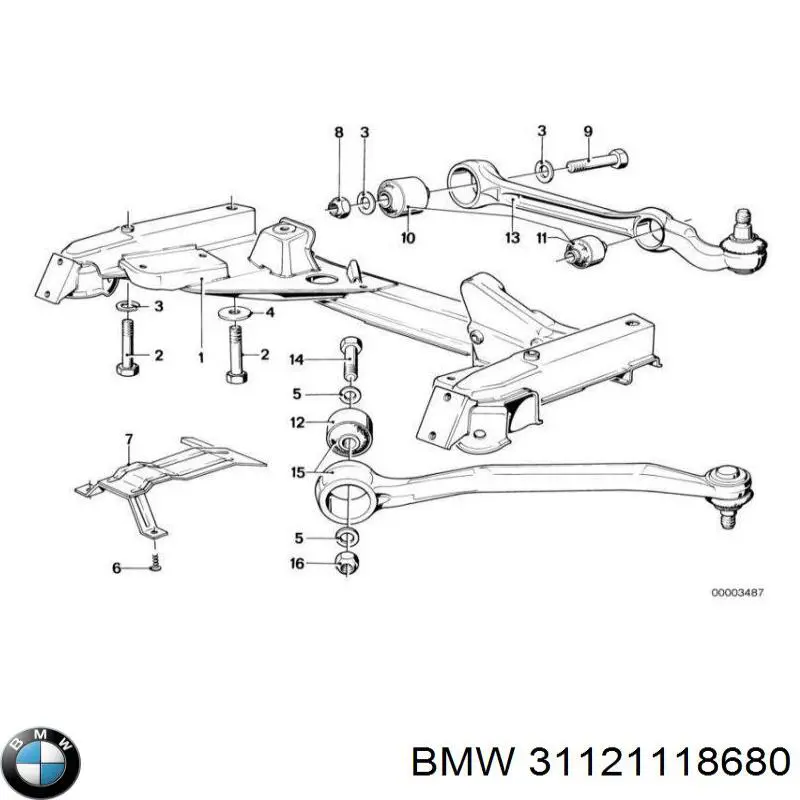 31121118680 BMW сайлентблок переднього нижнього важеля
