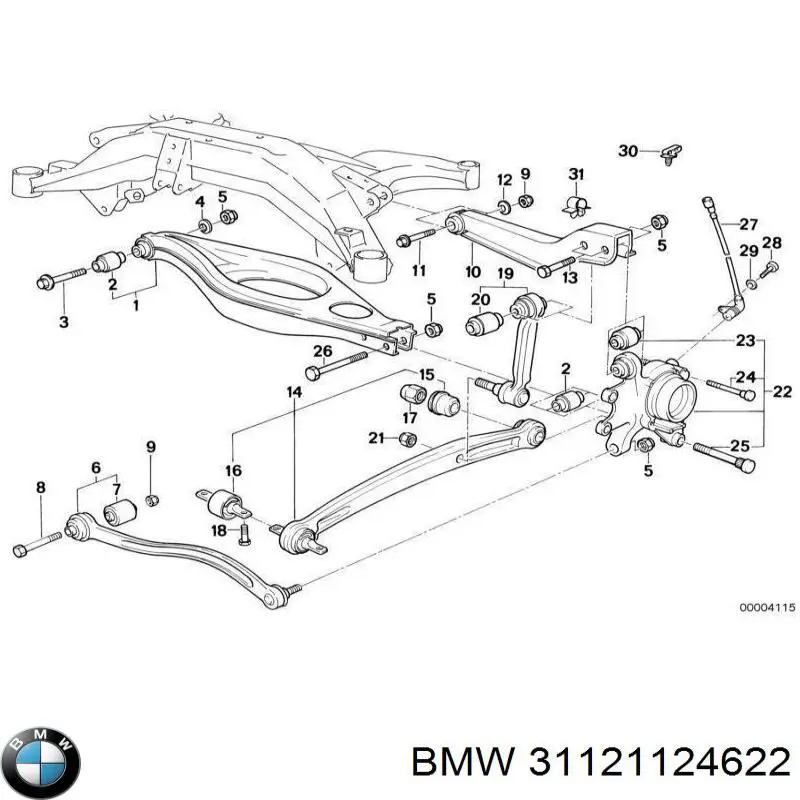С/блок нижнього важеля BMW 31121124622