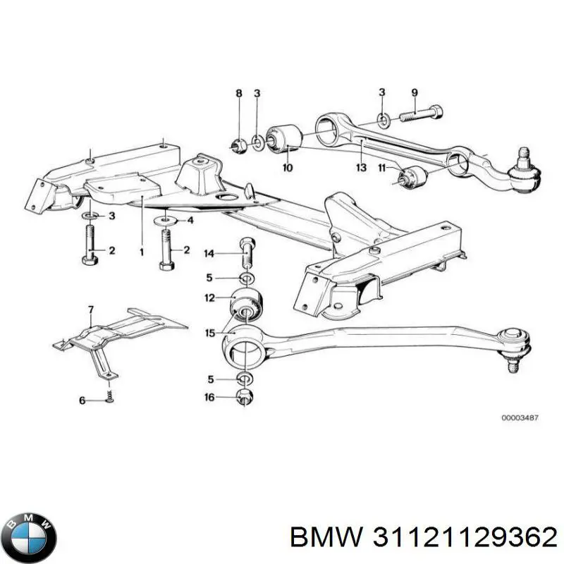 Лівий важіль передній нижній підвіски на BMW 7 (E23)