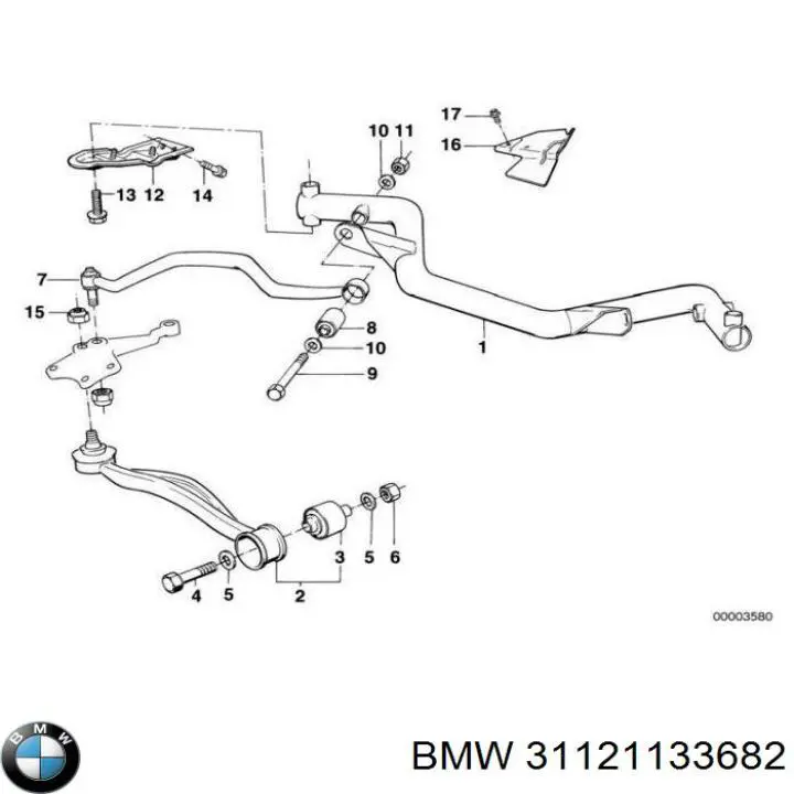 31121133682 BMW Балка передньої підвіски (підрамник), передня
