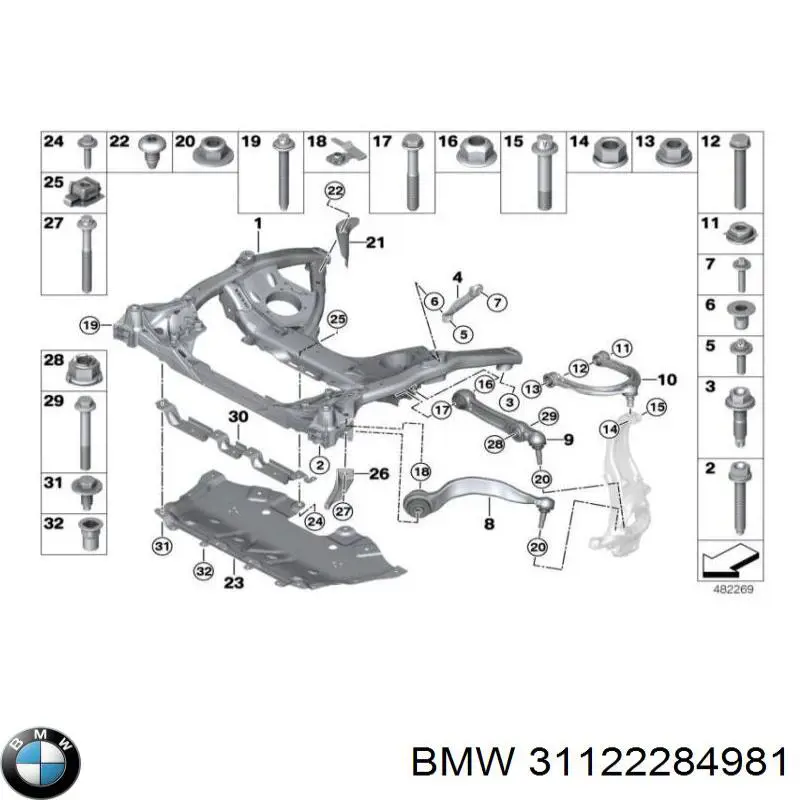  BMW 31122284981 ціна, від 456.63 USD