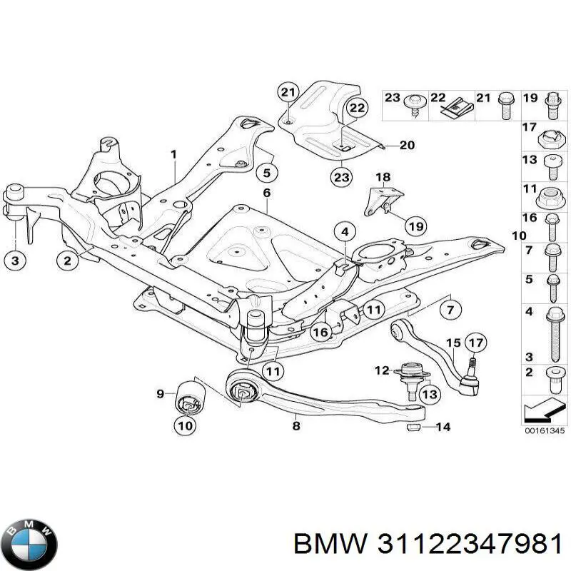 Купити 31122347981 BMW Лівий важіль передній нижній підвіски