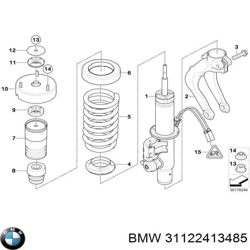 Купити 31122413485 BMW Лівий важіль передній нижній підвіски