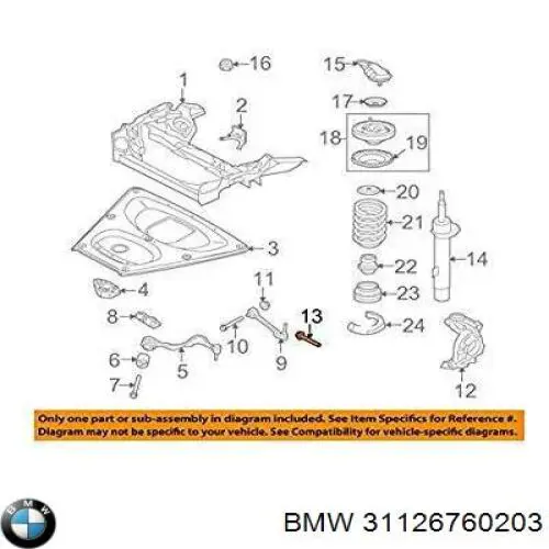 Купити 31126760203 BMW Болт маточини