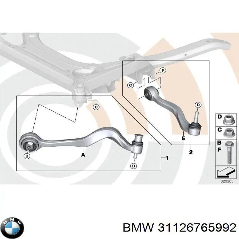 31126765992 BMW Сайлентблок переднього нижнього важеля