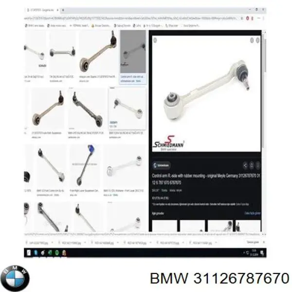 Купити 31126787670 BMW Важіль передньої підвіски нижній, правий