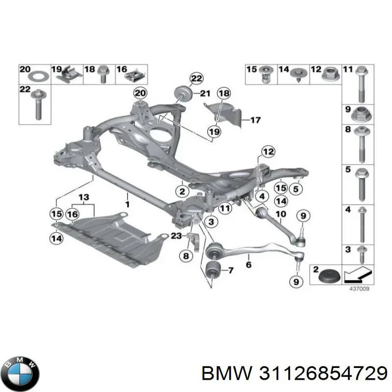 Сайлентблок нижнего переднего рычага  BMW 31126854729