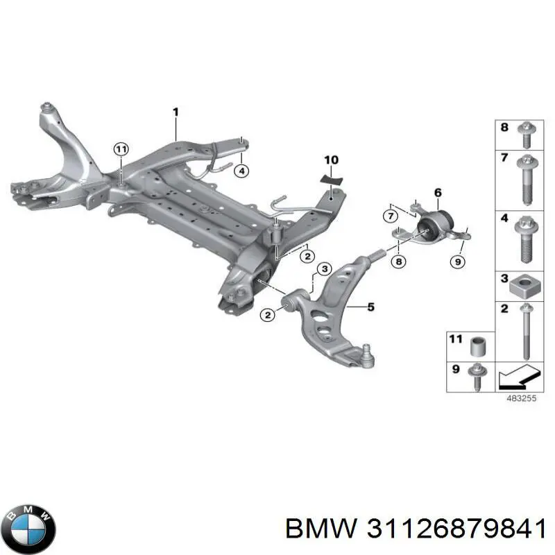 Важіль передній лівий BMW 31126879841 ціна, від 94.57 USD