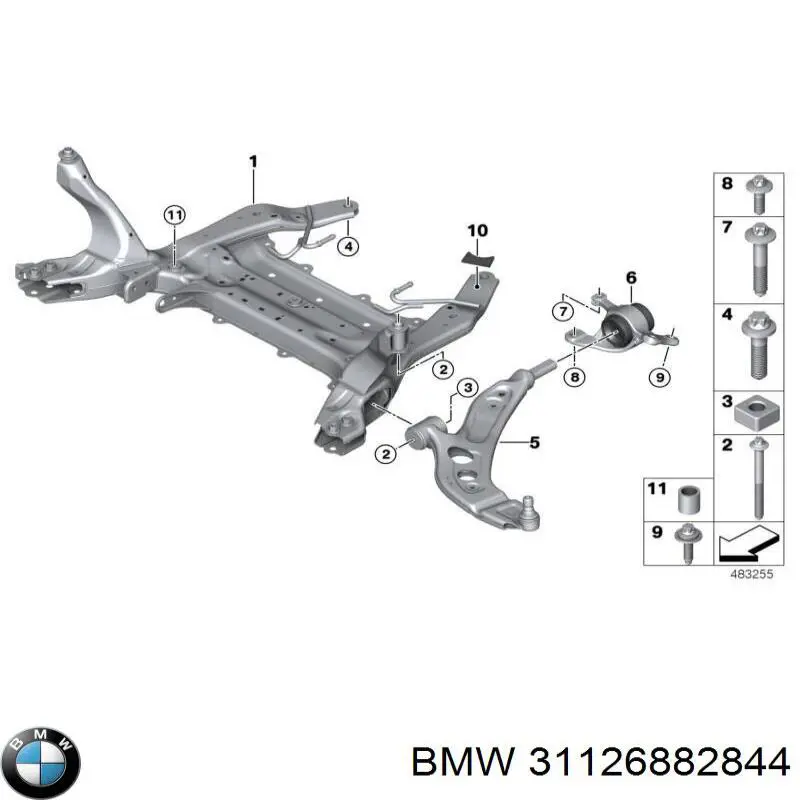 31126882844 BMW сайлентблок переднього нижнього важеля