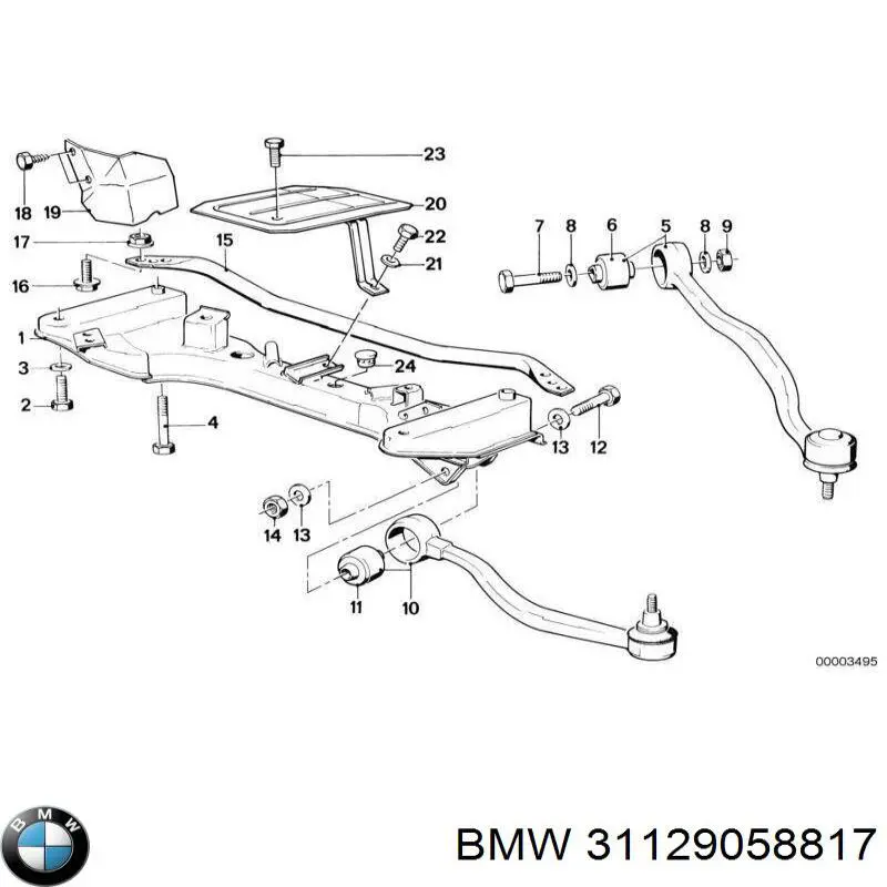 31129058817 BMW сайлентблок переднього верхнього важеля