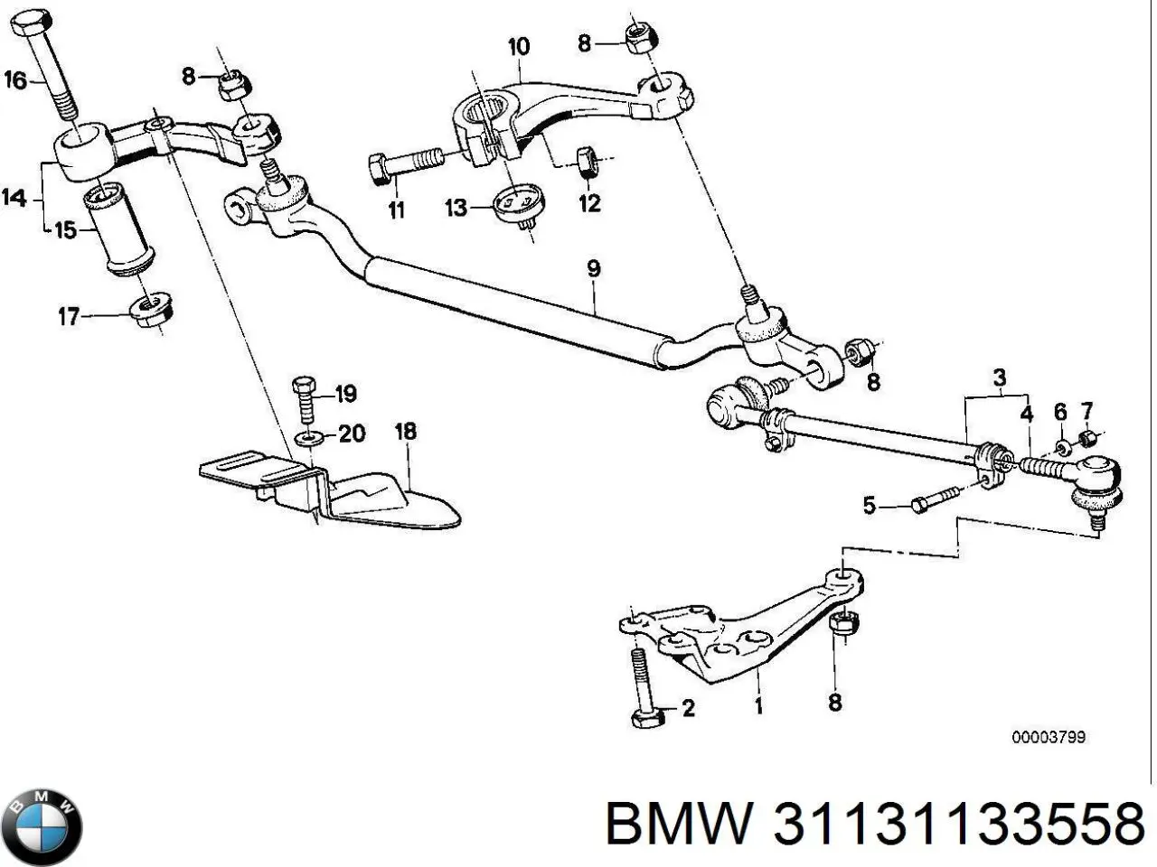 Купити 31131133558 BMW 